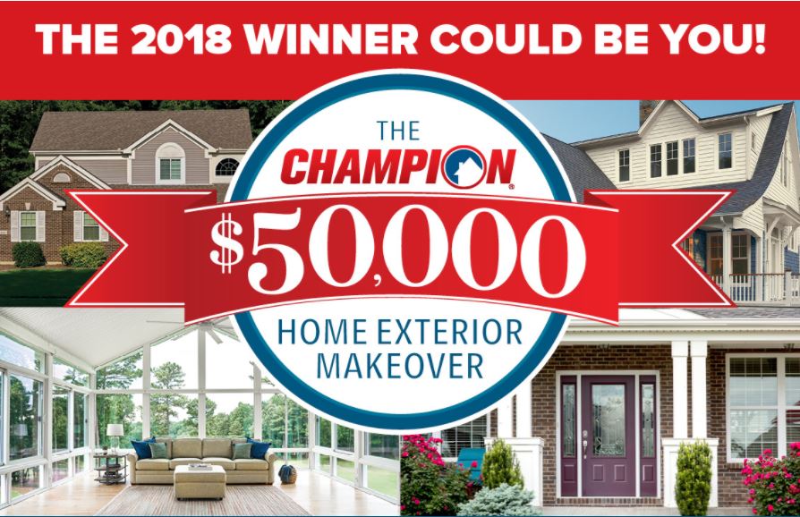 Champion Window 50K Home Exterior Makeover Giveaway Sweepstakes